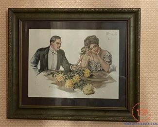 Vintage 1910 Will Grefe Brown & Bigelow 'Diamonds Are Trumps' Proposal Edwardian