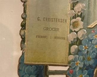 1913 C Christensen Grocer Fremont Nebraska Framed Calendar