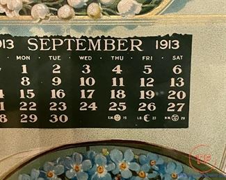 1913 C Christensen Grocer Fremont Nebraska Framed Calendar