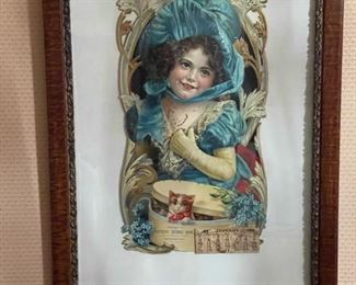 1909 Hanlontown Iowa Citizens' Savings Bank Framed Calendar