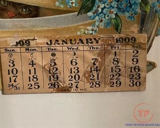 1909 Hanlontown Iowa Citizens' Savings Bank Framed Calendar