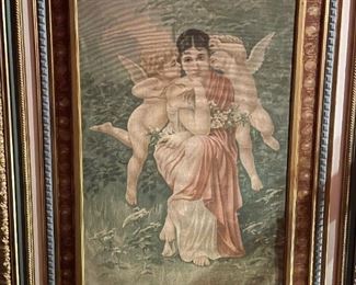 Large Framed Tapestry Signed C De Lisel 1900