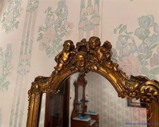 Gold Gilt Cherub Wall Mirror