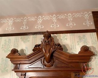 Antique Large Victorian Dresser with Marble Top