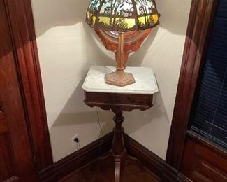 Marble Topped Victorian Shaving Stand