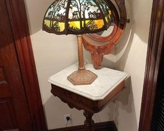 Marble Topped Victorian Shaving Stand
