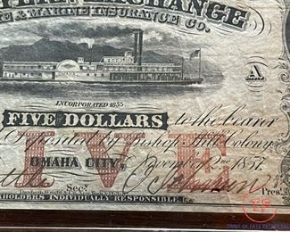 1857 OMAHA CITY $5 Note