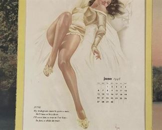 1948 VARGA Calendar Girl Pin Ups