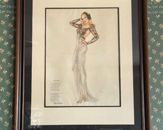 1941 VARGA "Cute Trick" Framed Pin Up Girl