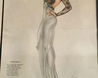 1941 VARGA "Cute Trick" Framed Pin Up Girl