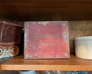 Antique Schraffts Cookies Tin