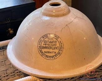 Antique Earthenware Sink Stamped "OMAHA NEB"