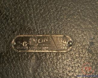 Antique C.G. CONN Elkhart Silverplate Baritone with Case