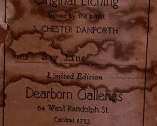 Original Signed Etching by S Chester Danforth