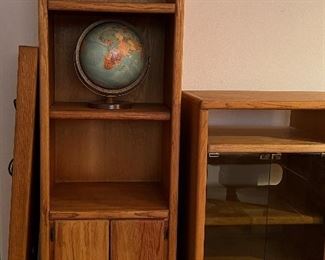 Oak Entertainment Unit 4 piece w Light Bridge