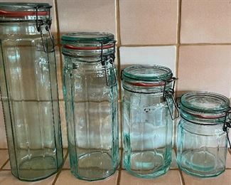 Set/4 Glass Canisters