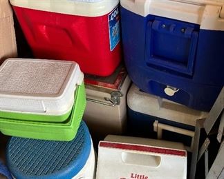 Variety of Coolers in Size, Shape and Age