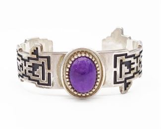 Native American Navajo Alvin Tso Sterling Silver Cuff