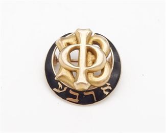 Antique 14K Gold Enamel U of Wisconsin Sorority Pin