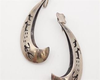 Vintage Antonio Pineda Mexico Taxco Sterling Silver Earrings