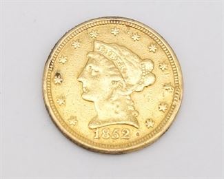 United States 1852 Philadelphia Liberty Head $2.50 Gold Piece Coin