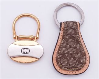 Vintage Designer Chanel and Gucci Key Rings