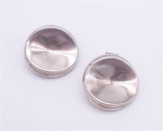 Vintage Mid Century Georg Jensen 136A Sterling Silver Earrings
