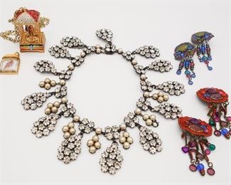 Vintage Jewelry Lot incl Sorrelli Earrings, Love Birds in Cage Necklace