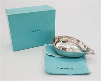 Vintage Tiffany Co MMA Silver SP Pap Boat w Orig Felt and Box