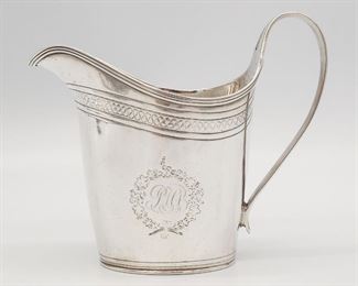 Antique 1798 London England Sterling Silver Pitcher by John Emes