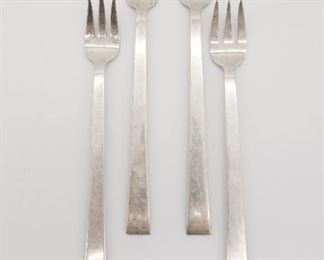 Vintage Sterling Silver International Continental Set 4 Cocktail Forks No Mono