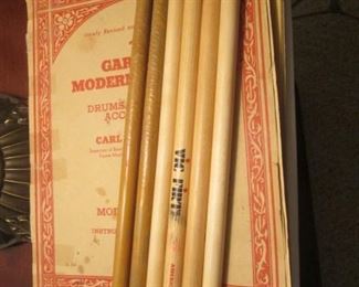 Drum Sticks & Music Books