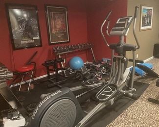 More gym equipment and weights 