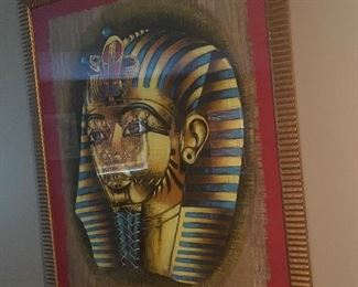 Large framed Egyptian picture 