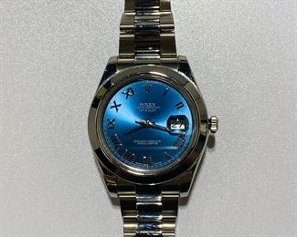 $9600 Excellent Condition Rolex Watch Oyster Perpetual Model 116300 Serial 1E08W476 Azzurro Blue Roman Numerals 72210 Please text or call 7032689529 or email Tysonsjewelry@yahoo.com for inquiries. Stop by Tysons Jewelry at 8373 Leesburg Pike #12 today! Also, visit our website Tysonsjewelry.net