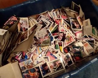 Tub of Sportscards.
