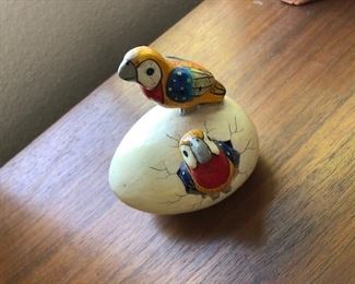 Egg with toucans Mexican folk art $15 Rancho Bernardo 