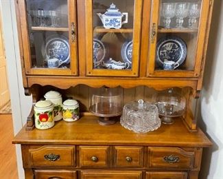 Hutch: 54" w 19" d 78" t                                                                                   $150.00