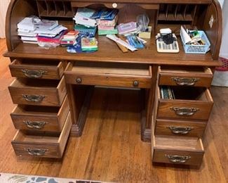 Roll Top Desk with Chair: 55"w 27"d 41"t                                       
$250.00
