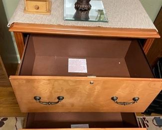 Wood File Cabinet #1: 32"w 16.5"d 30"t                                         $80.00
