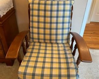 Blue and Yellow Checkered Swivel Rocker                                                    $50.00