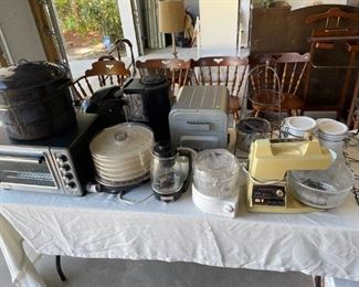 Toaster ovens, dehydrator, mixer, etc.