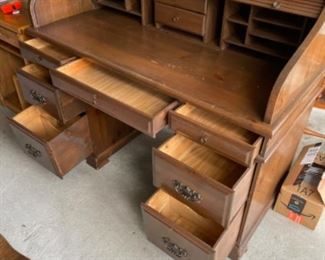 Roll Top Desk #2 : 53” w 24.5”d 44.5” t
$150.00 w chair