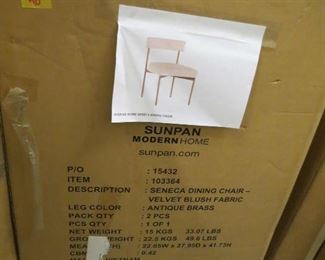 #40       103364 Seneca Dining Chair, Velvet Blush
