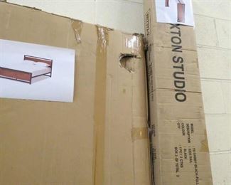 #47    TS-GABBY-BLACK-FULL, Baxton Studio Gabby Industrial Style Bronze & Wood