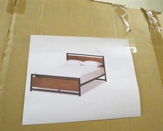 #47    TS-GABBY-BLACK-FULL, Baxton Studio Gabby Industrial Style Bronze & Wood