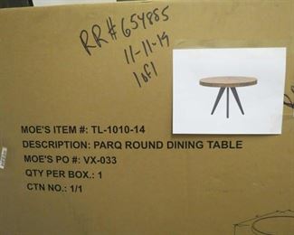#27          TL-1010-14 PARQ ROUND DINING TABLE
