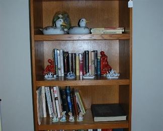 Bookcase with various books