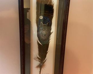 Wolf feather collage by Spano