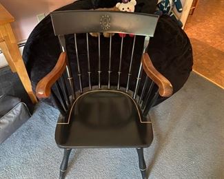 Union chair in front of a bean bag "chair"